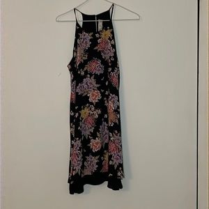 Floral pattern mid length dress